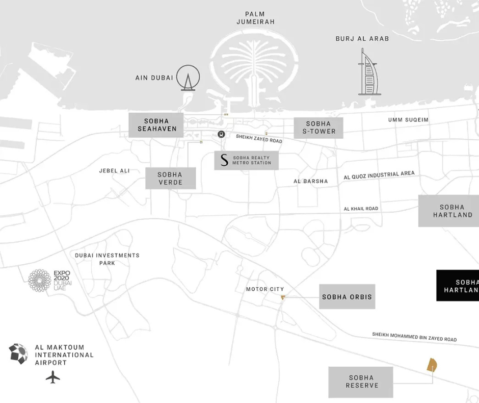 Verde by Sobha Location Map