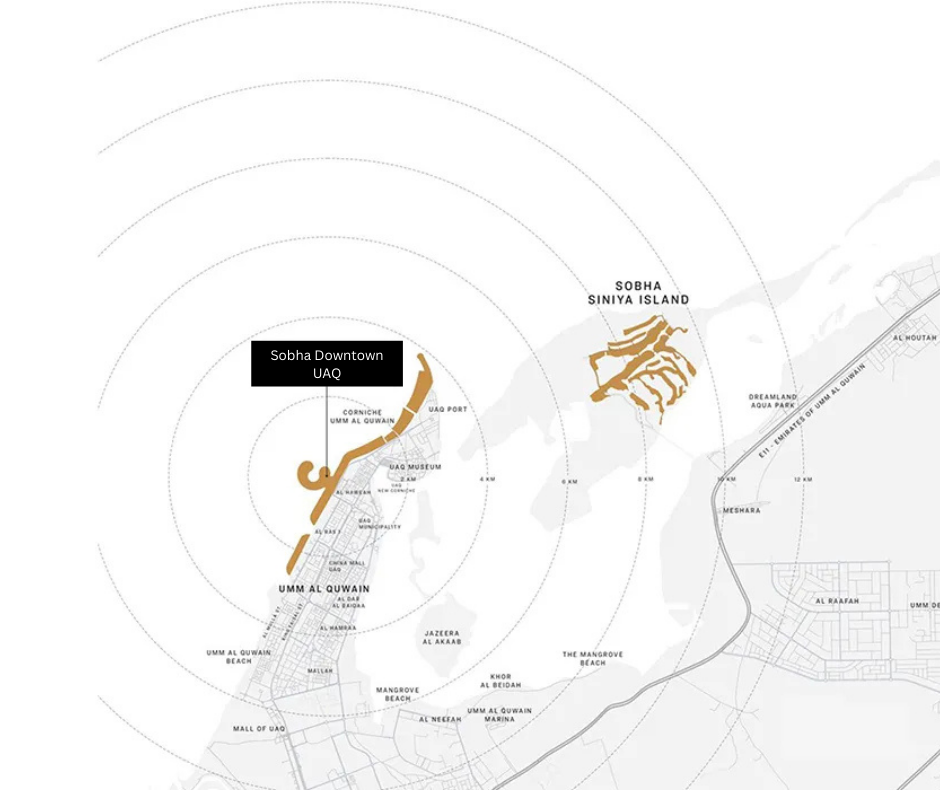 Sobha Siniya Island Location Map