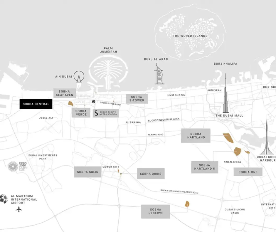 Sobha Reserve Location Map