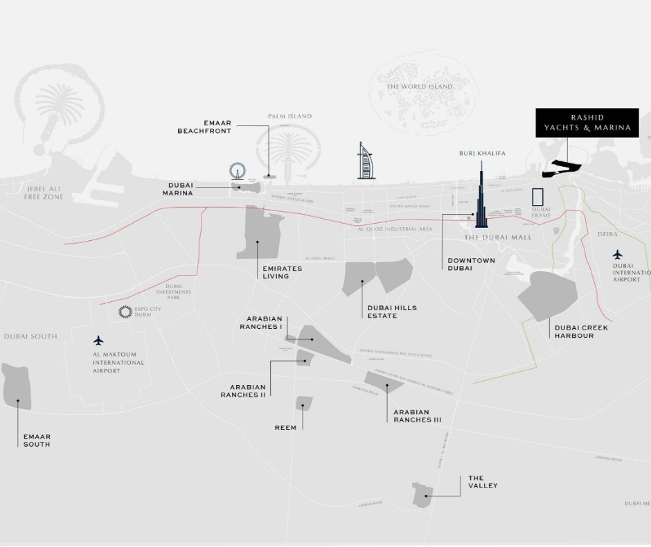 Rashid Yachts & Marina Location Map