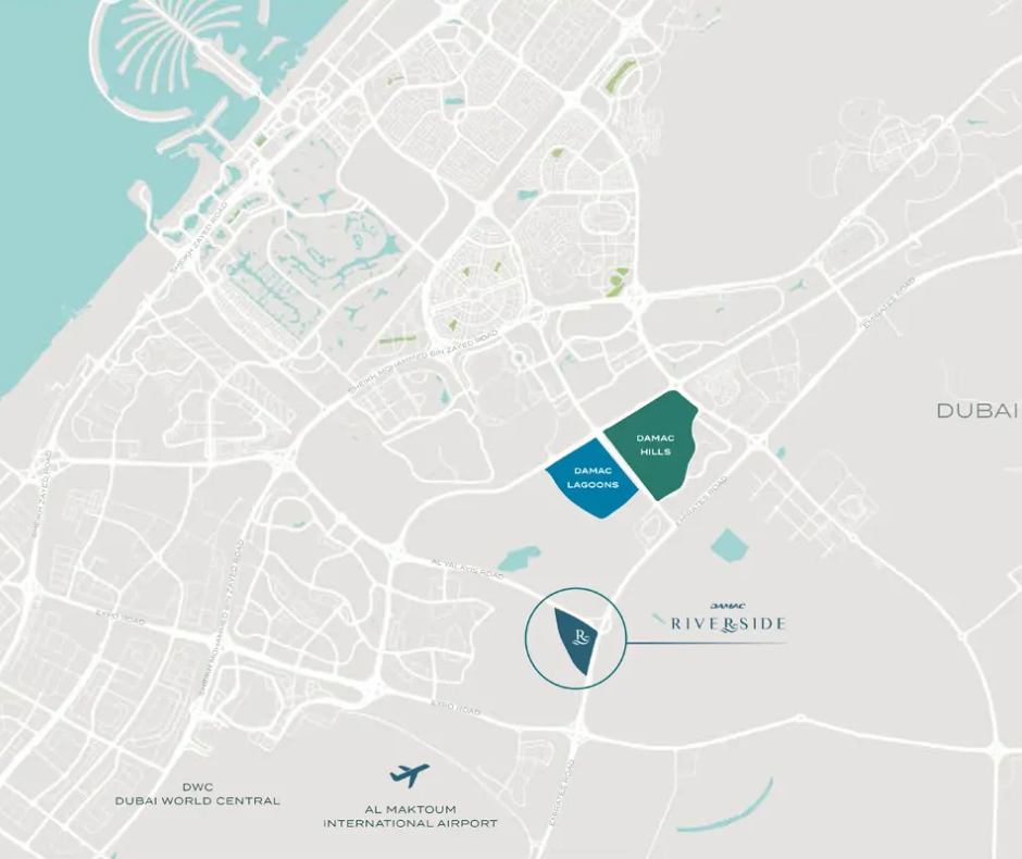DAMAC Riverside Location Map