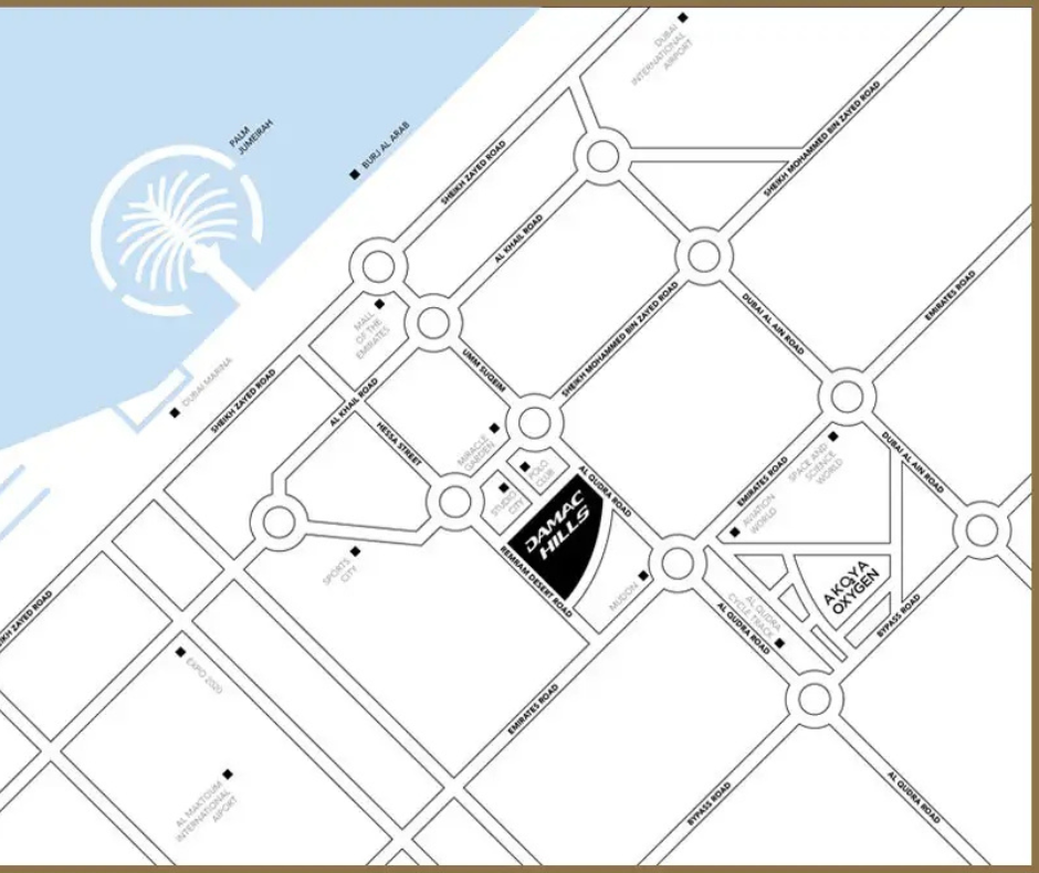 Damac Hills Location Map